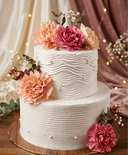 Pastel de bodas elegante en Cancún